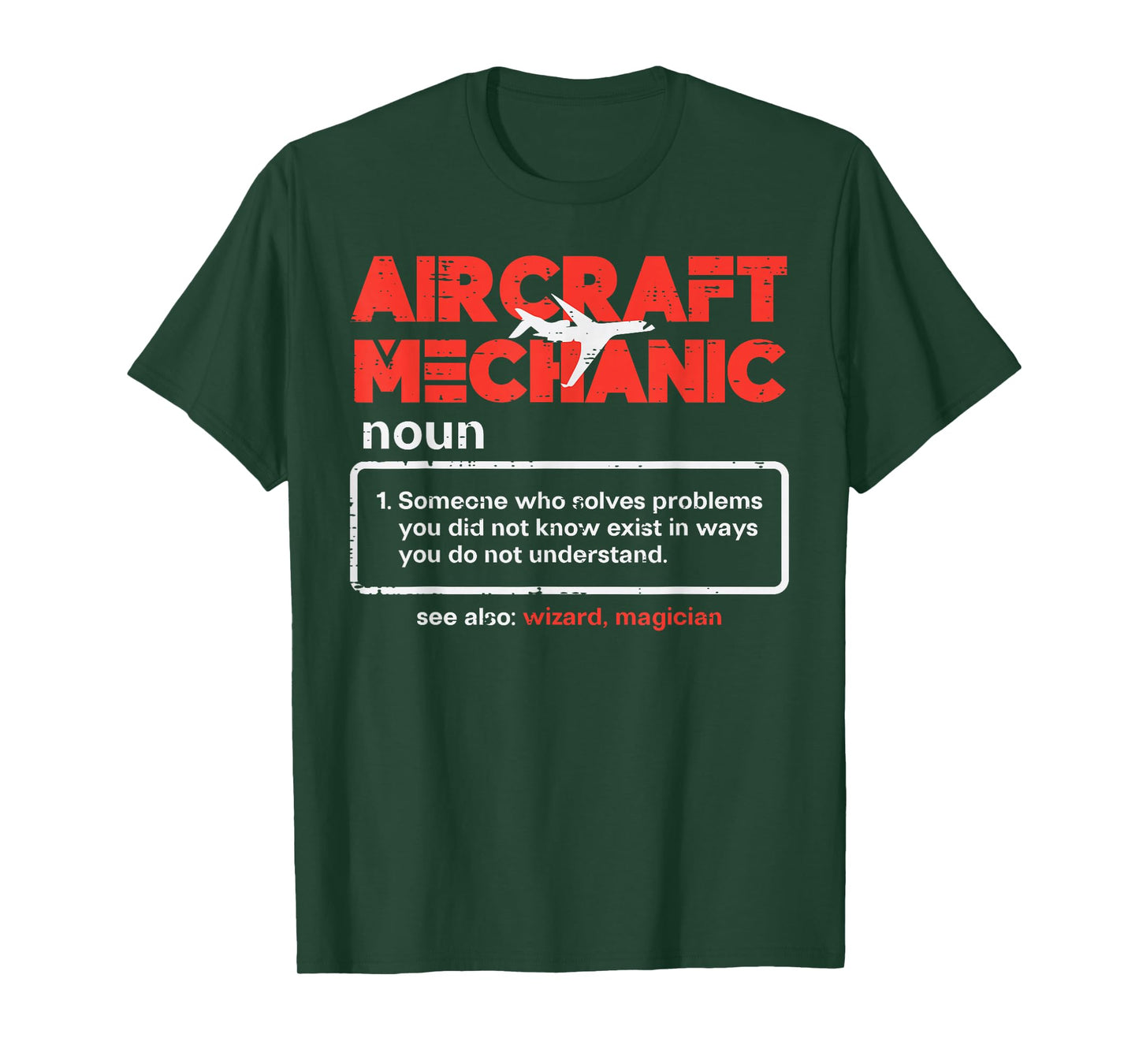 Aircraft Mechanic Definition Airplane Technician Men Women T-Shirt