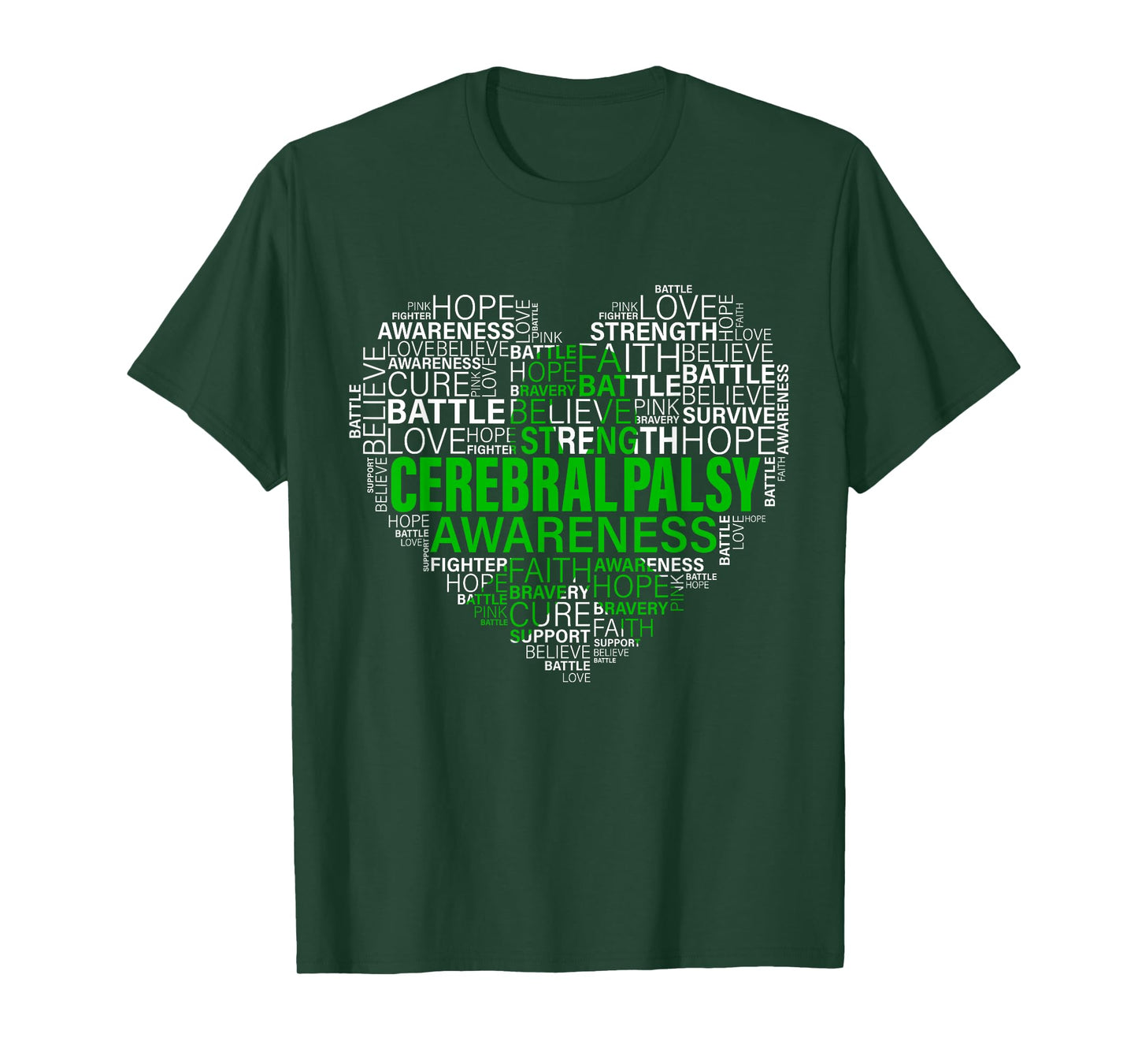 Cerebral Palsy Awareness Hope Support Strong Warrior T-Shirt