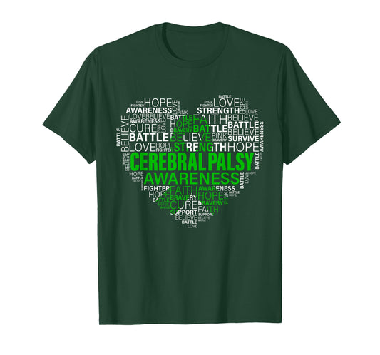 Cerebral Palsy Awareness Hope Support Strong Warrior T-Shirt