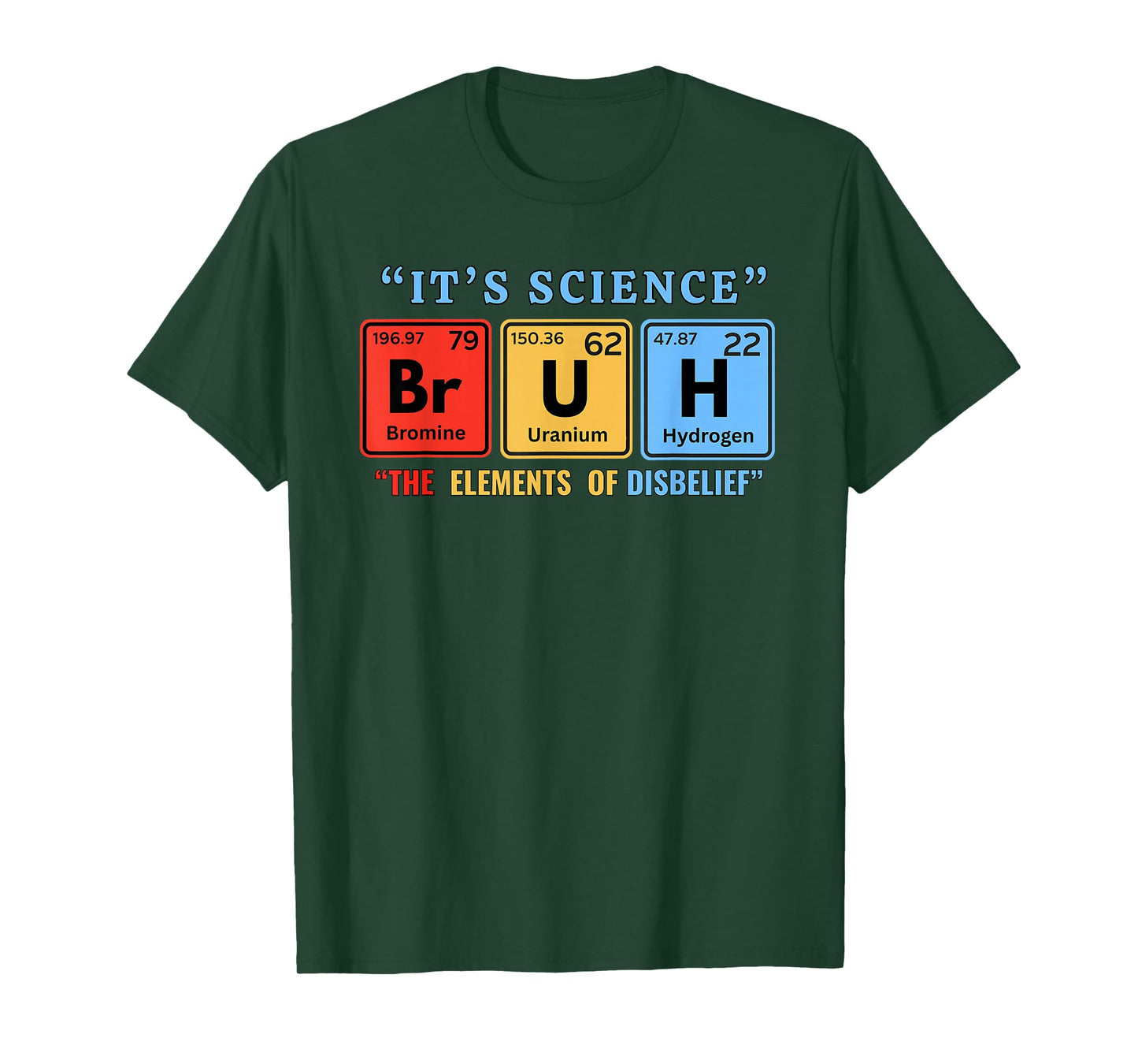 It's Science Bruh Periodic Table of Elements Meme Nerdy Bro T-Shirt