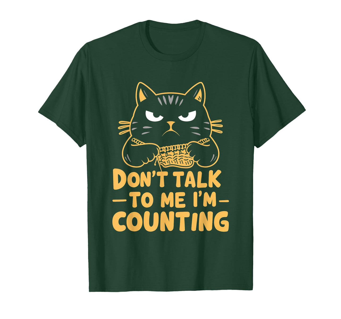 Dont Talk To Me Im Counting Cat Knitting Cat Lover Men Women T-Shirt