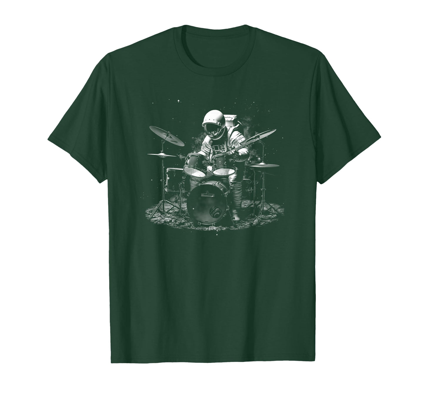 Drum Drummer Astronaut Space Musician Percussion T-Shirt