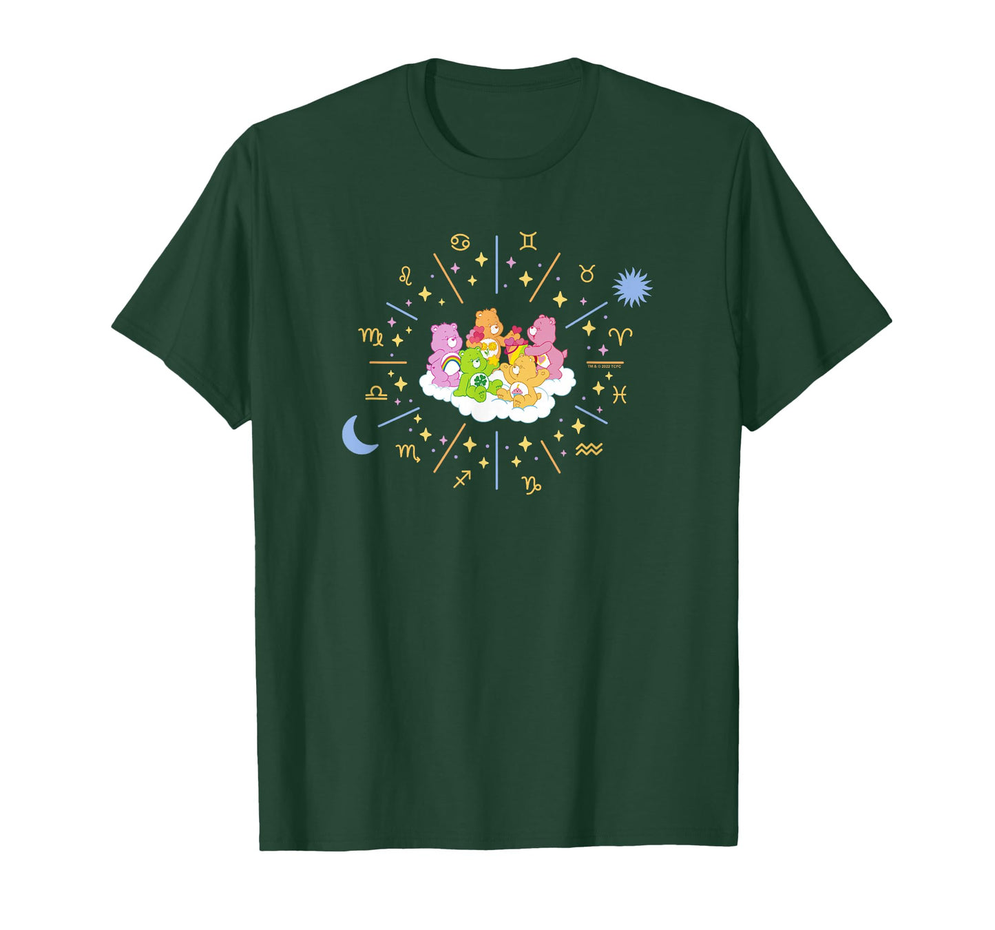 Care Bears Vintage Celestial Zodiac Rainbow Heart Group T-Shirt