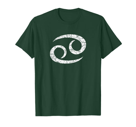 Zodiac Sign Cancer (Vintage White) T-Shirt