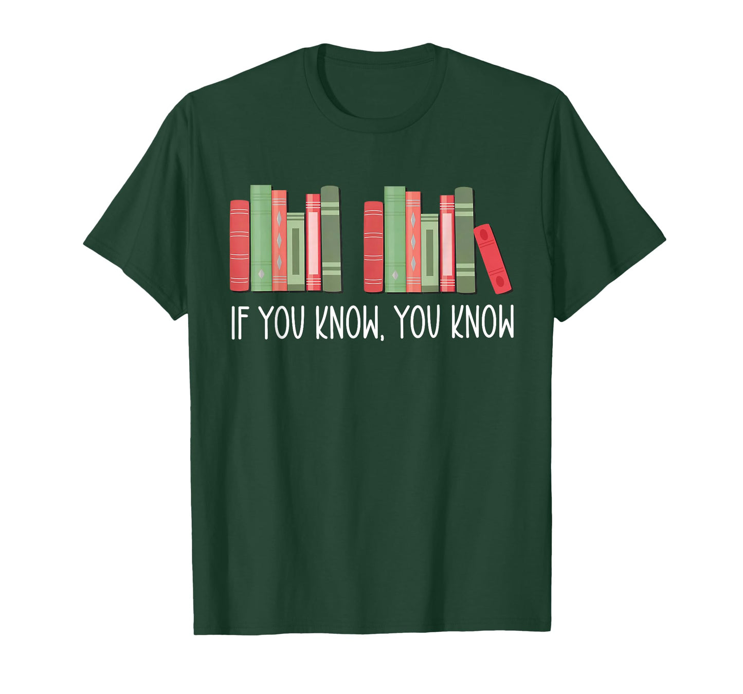 Funny If You Know You Know 6 7 Reading Books Merry Christmas T-Shirt