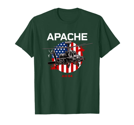 AH-64 Apache US Army Helicopter T-Shirt