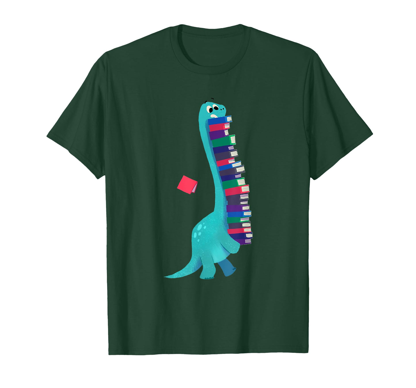 Cute Dinosaur Book Reading T-Shirt