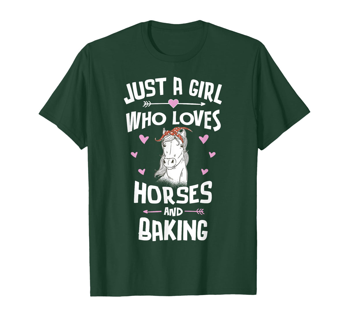Horses And Baking Gifts for Girls Women T-Shirt