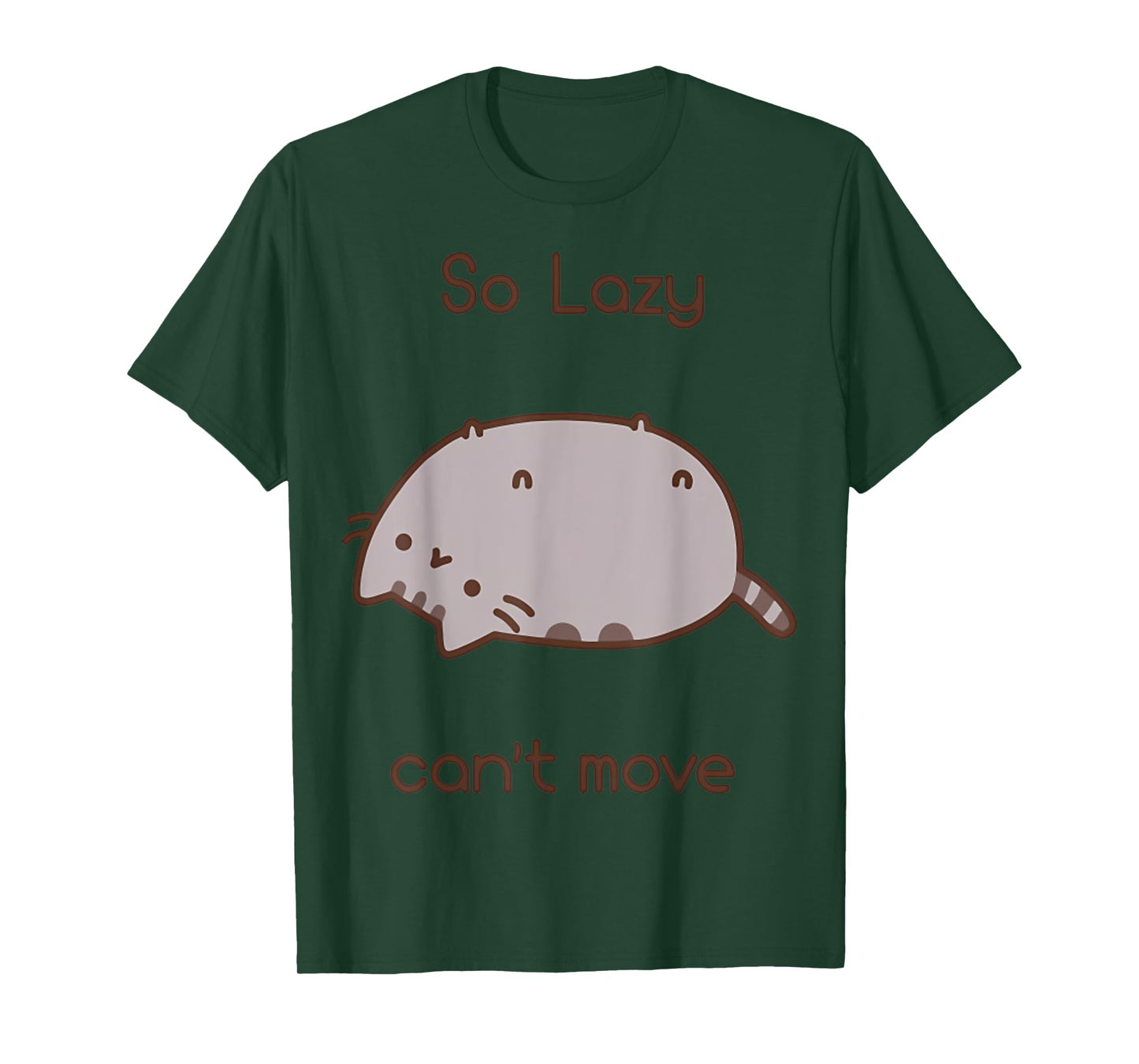 The Cat Is So Lazy And He Cant Move Animal Funny T-Shirt for Men Women