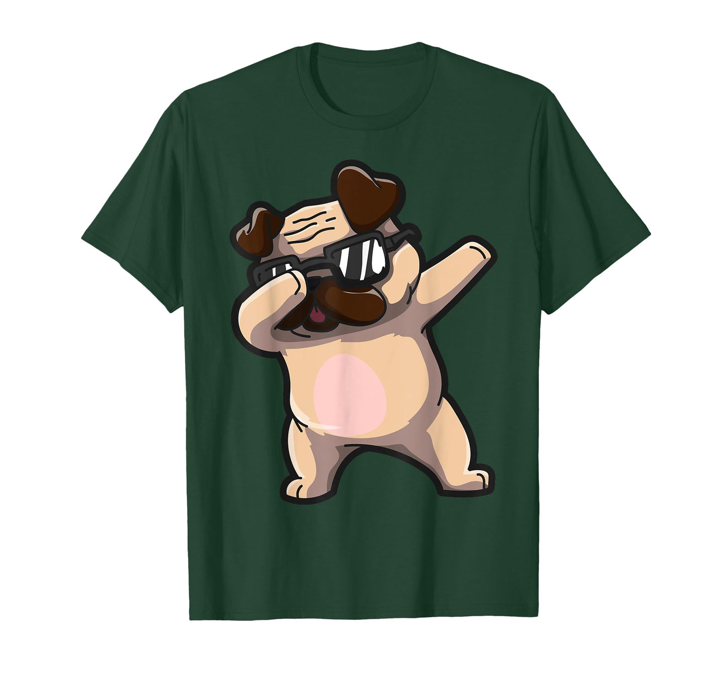 Dabbing Pug Lover Owner Funny Pet T-Shirt