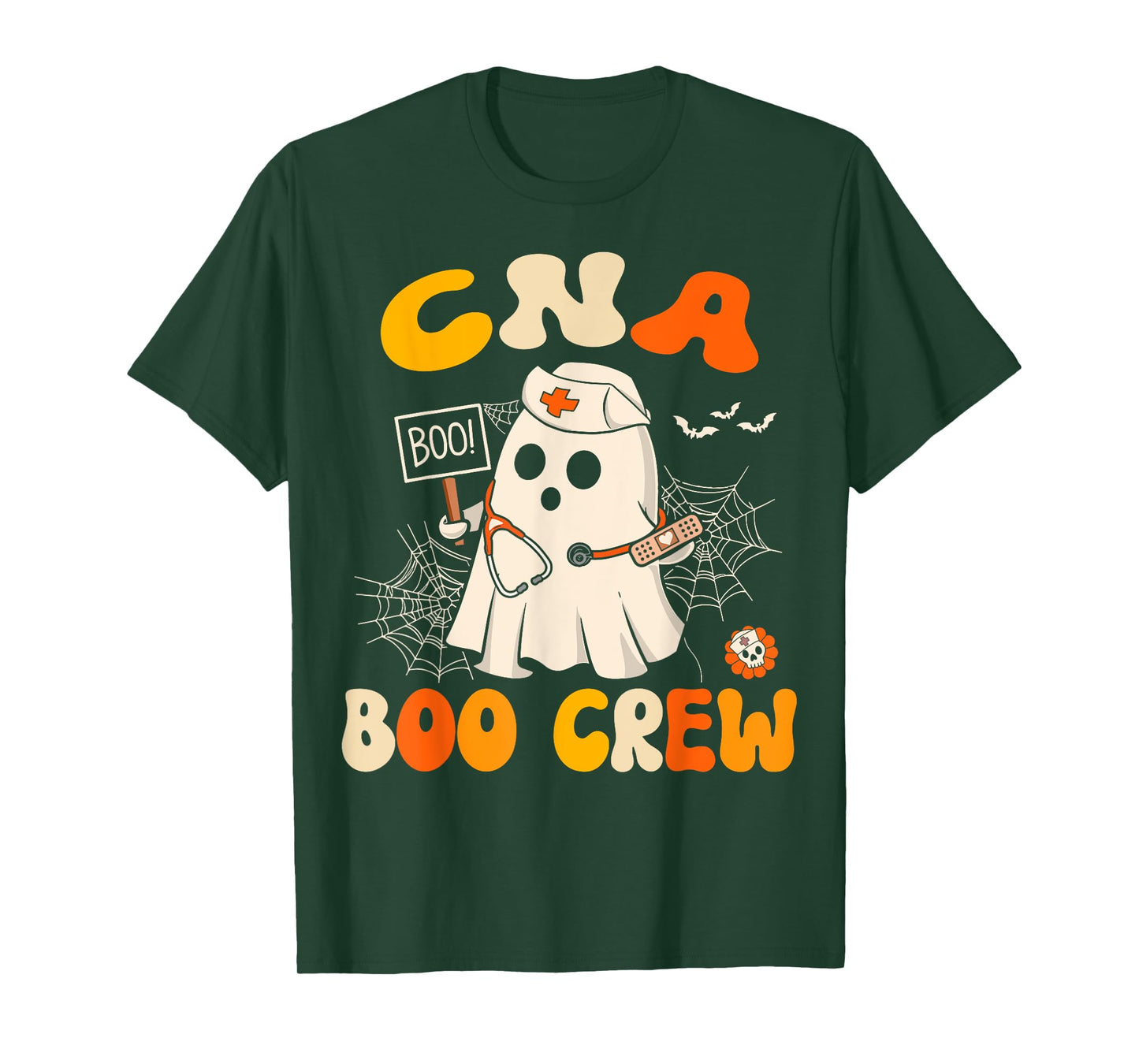 CNA Boo Crew Funny Nursing Assistant Halloween Costume Women T-Shirt