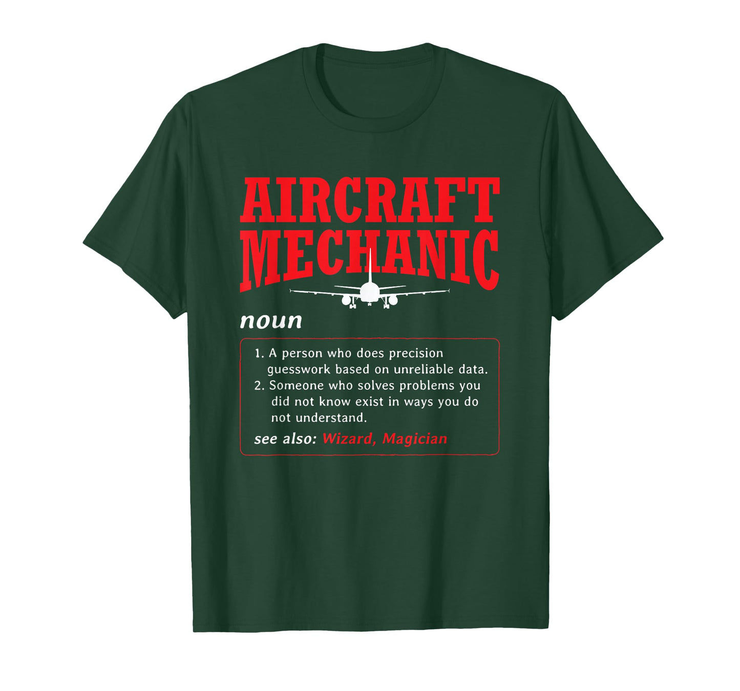 Aircraft Mechanic Definition Airplane Aircraft Mechanic T-Shirt