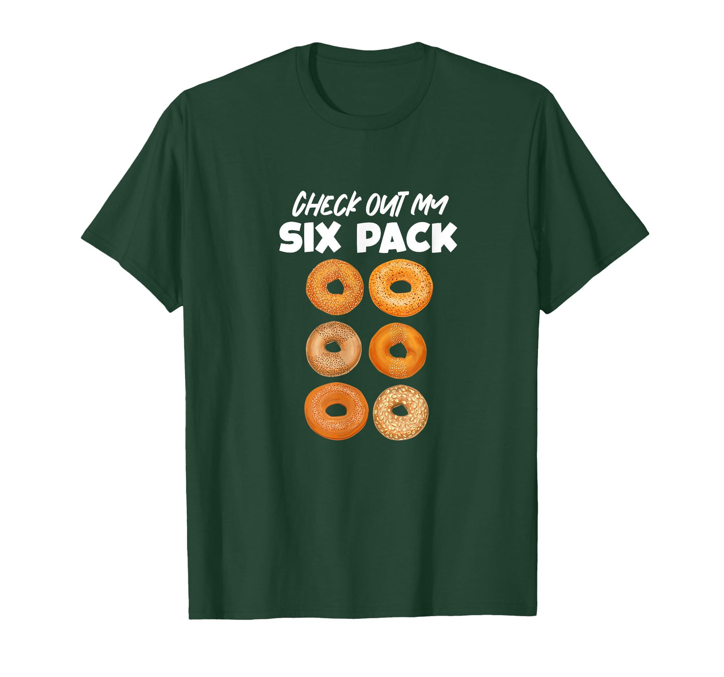 Check Out My Six Pack Bagel Funny Gym Workout Bagels T-Shirt