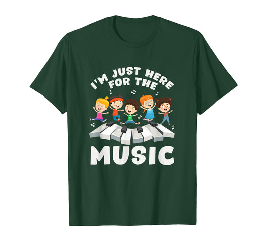 Back To School Teacher Im Just Here For The Music T-Shirt