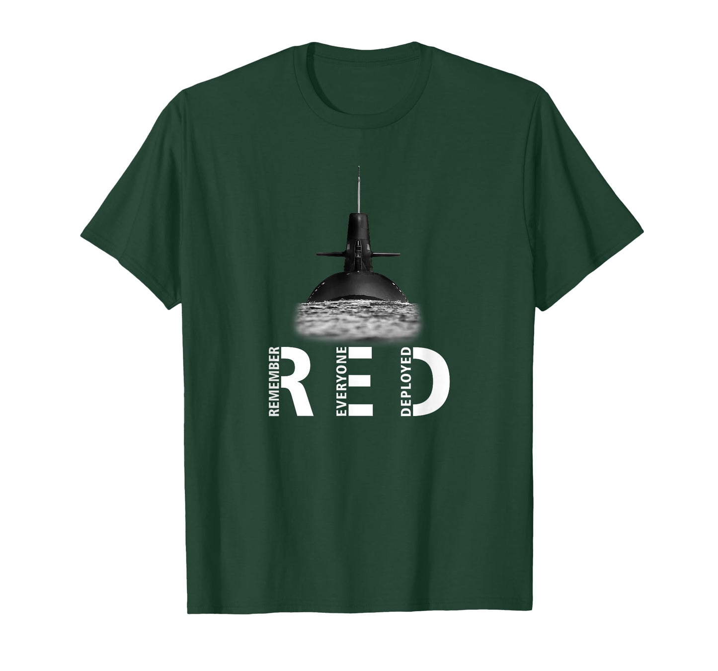 RED Friday Remember Everyone Deployed Military Submarine T-Shirt