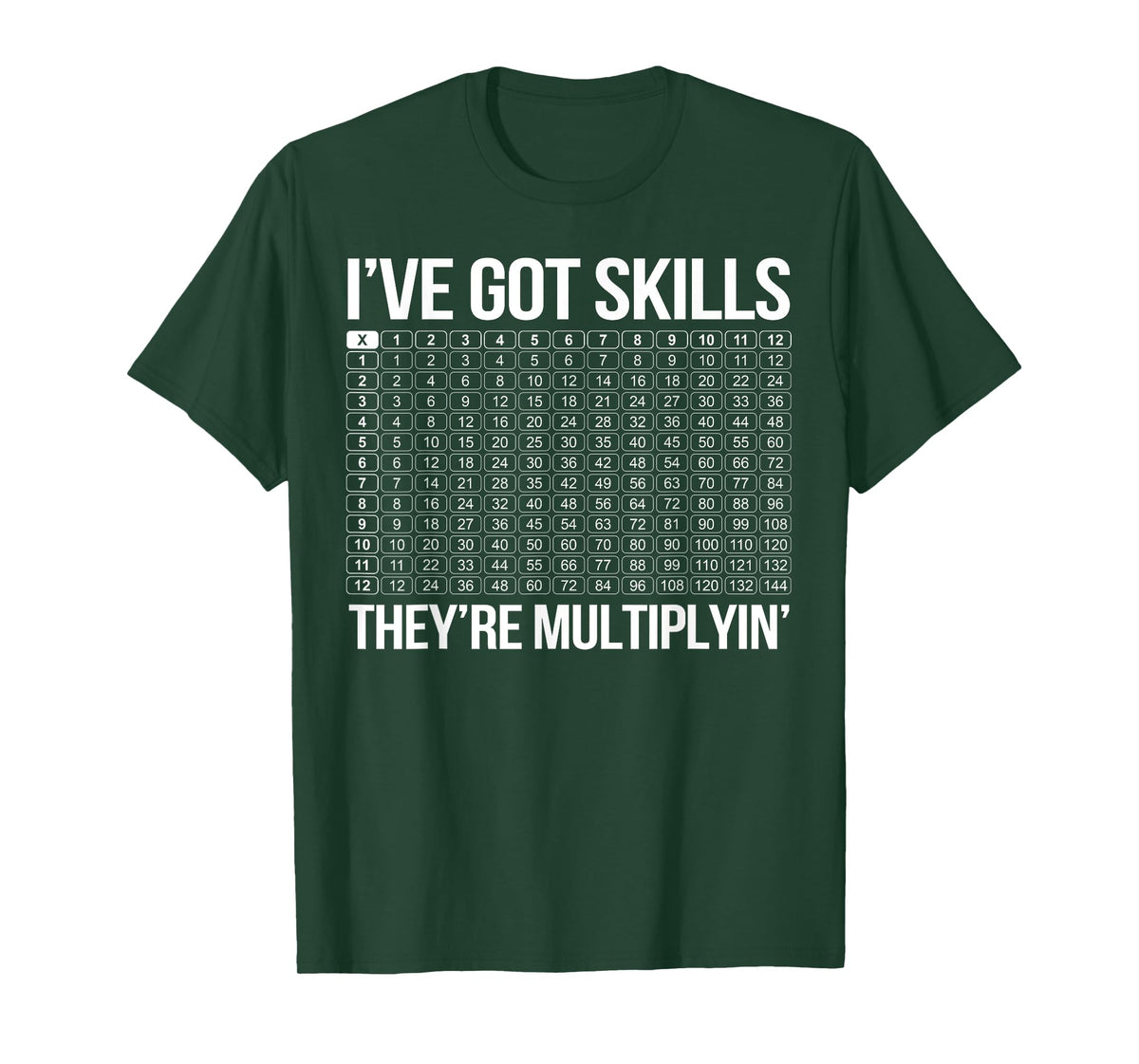 Math Teacher I've Got Skills They're Multiplying Men Women T-Shirt