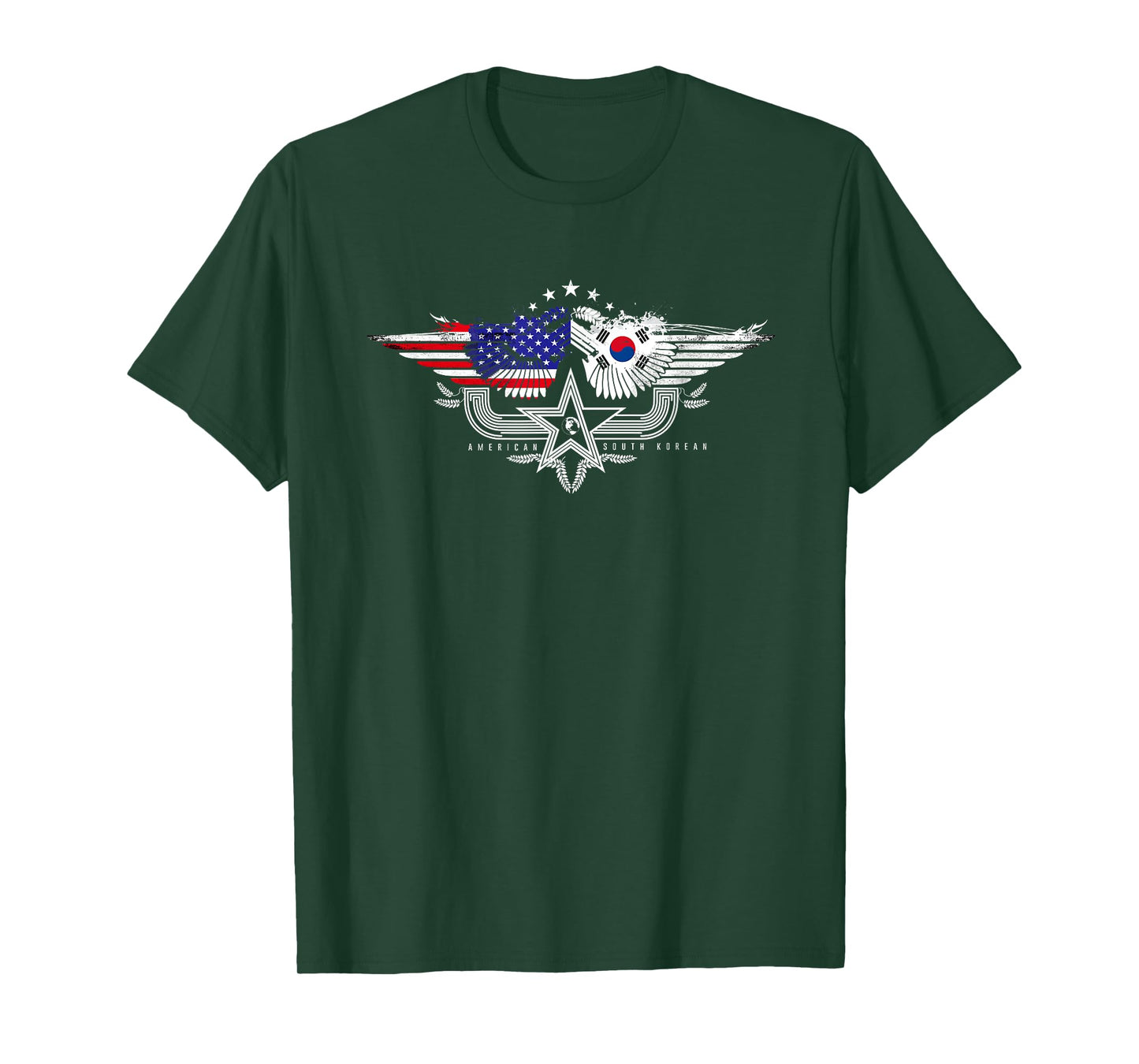 South Korean American Flag T Shirt. South Korea Flag T-Shirt