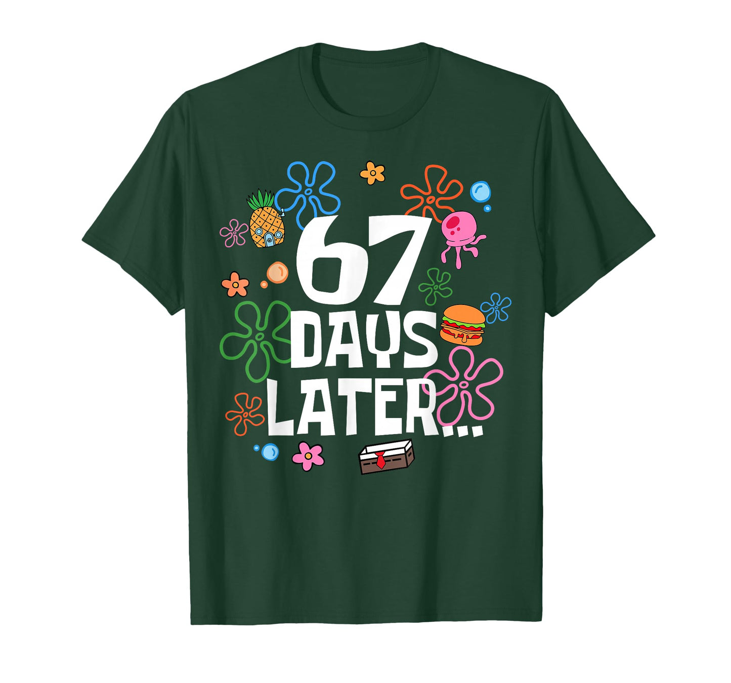 Six Seven Meme 67 Days of School Later Funny Teacher Kids T-Shirt