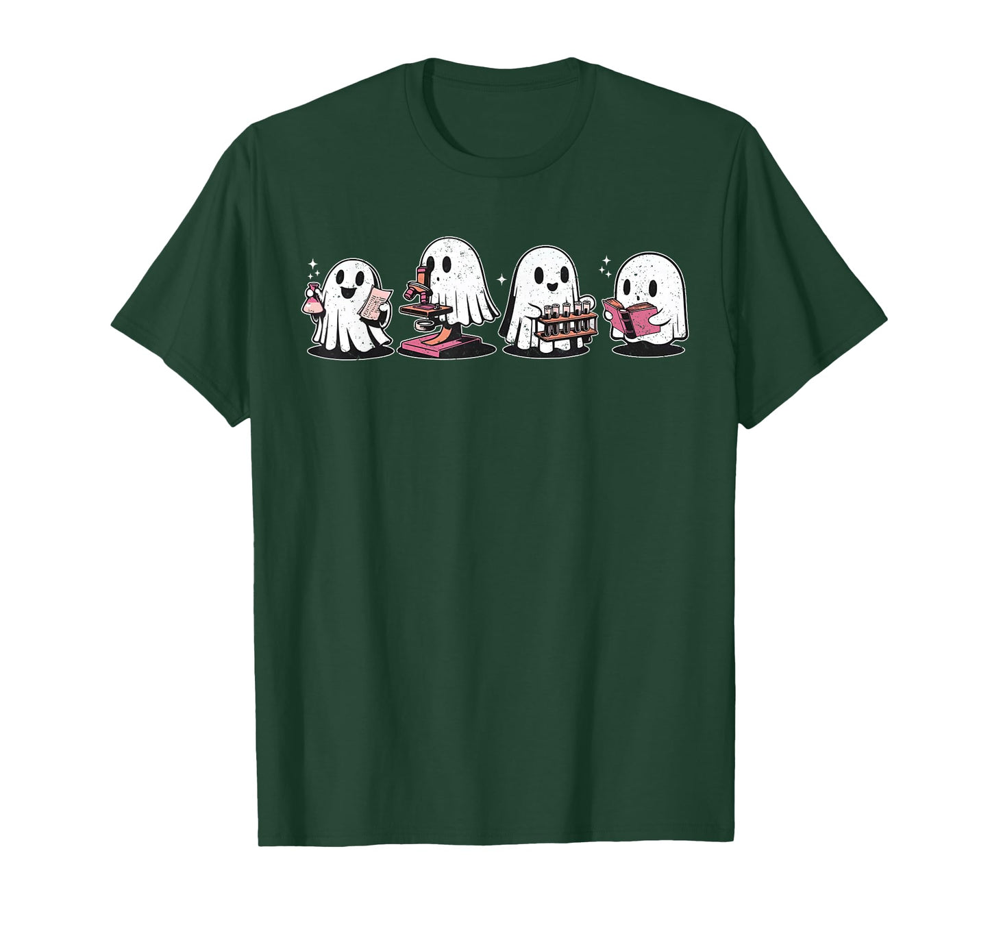 Cute Halloween Science Chemistry Ghost Laboratory Teacher T-Shirt