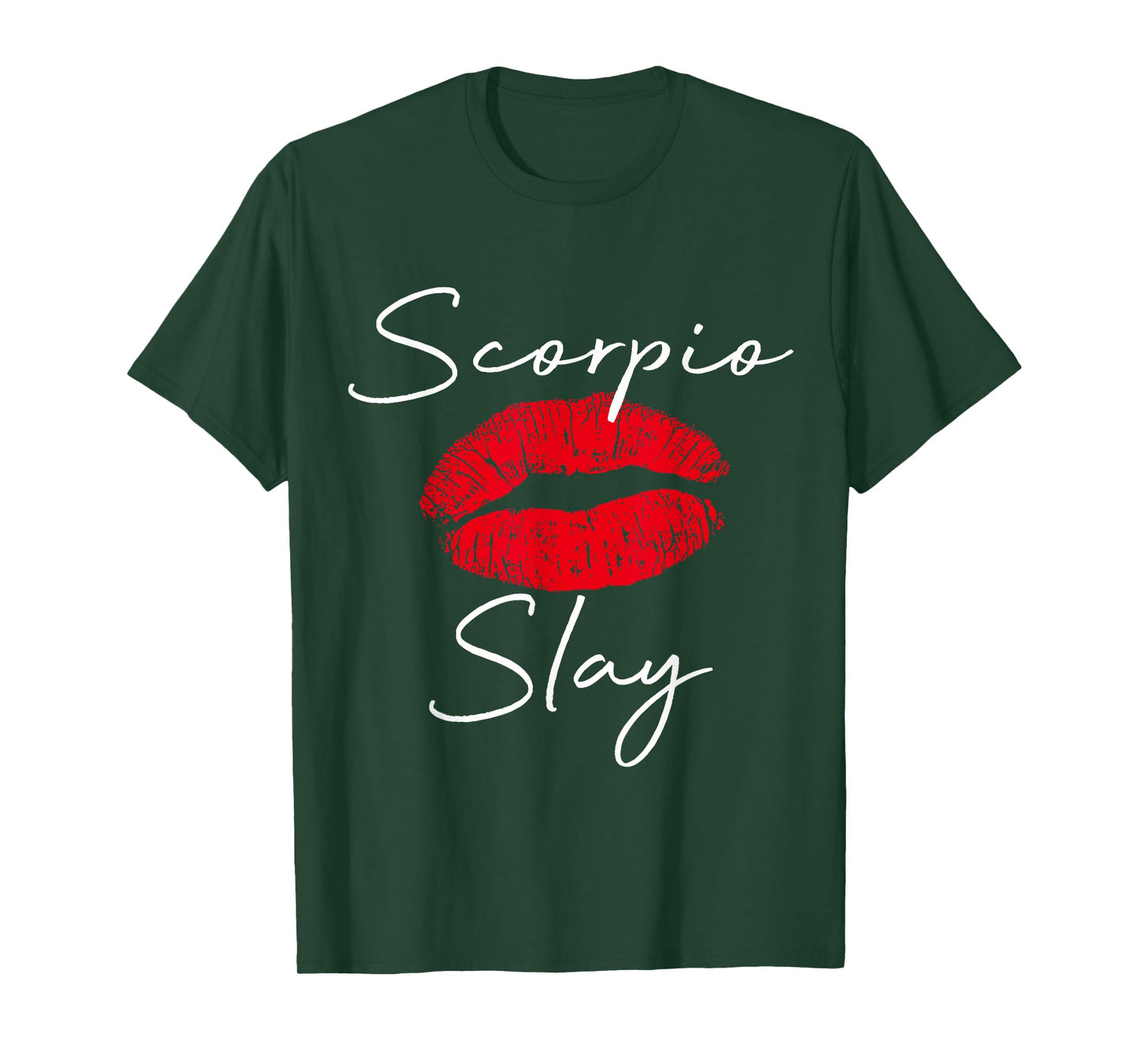 Women Scorpio Slay Red Lips Queen Birthday Gifts Costume T-Shirt