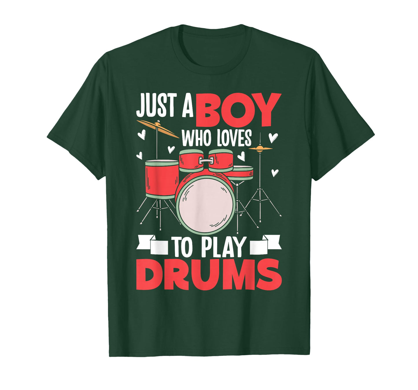 Just A Boy Who Loves to Play Drums Drummer Boys Kids T-Shirt