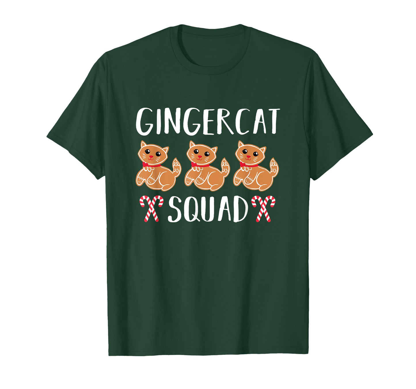 Christmas Gingerbread Cat Gingercat Squad T-Shirt