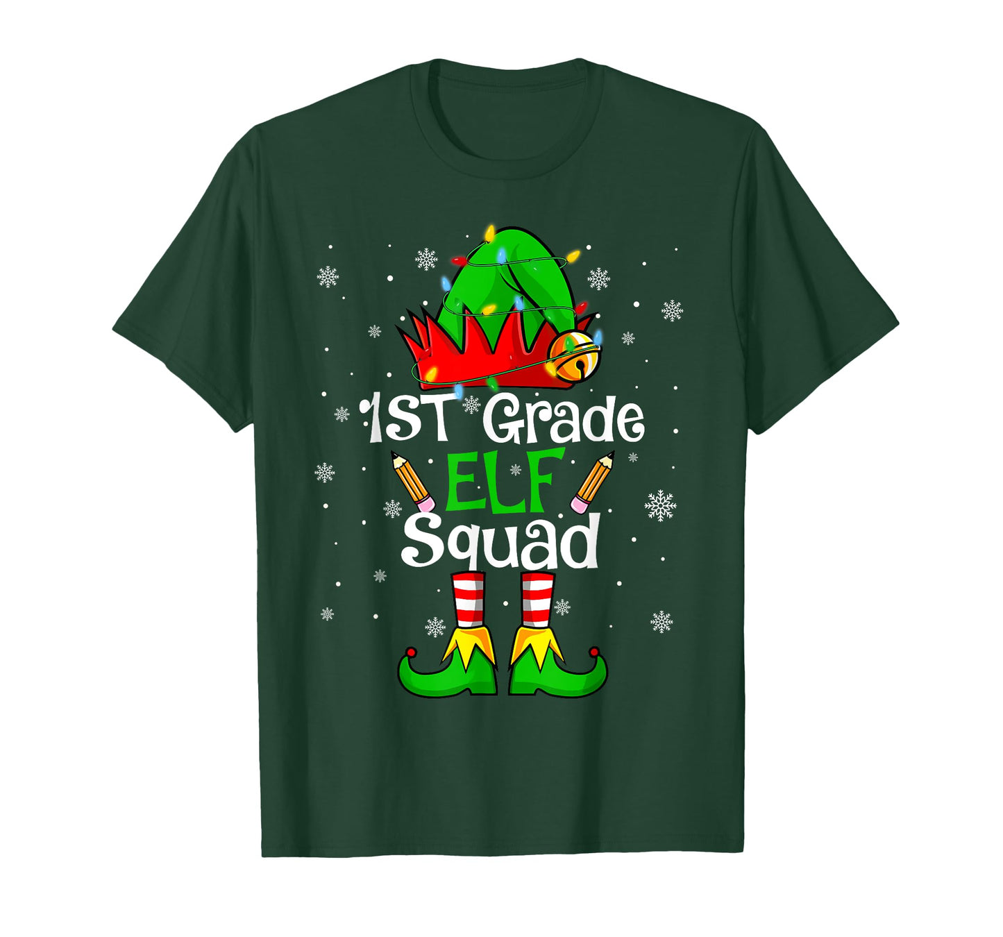 Christmas 1st Grade Elf Squad First Grade Teacher Student T-Shirt