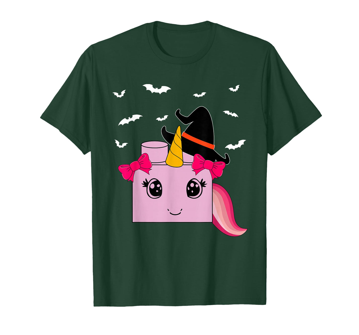 Halloween Unicorn Master Builder Blocks Building Kids Girl T-Shirt