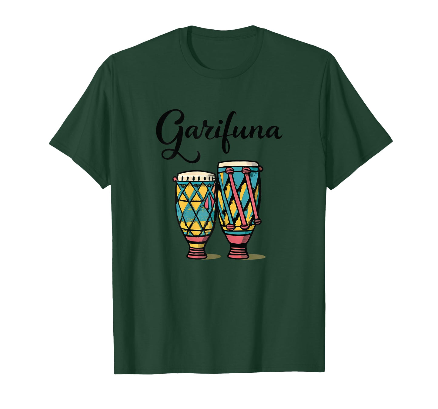 Garfuna Drums Flag African Afro Caribbean Honduras Punta T-Shirt