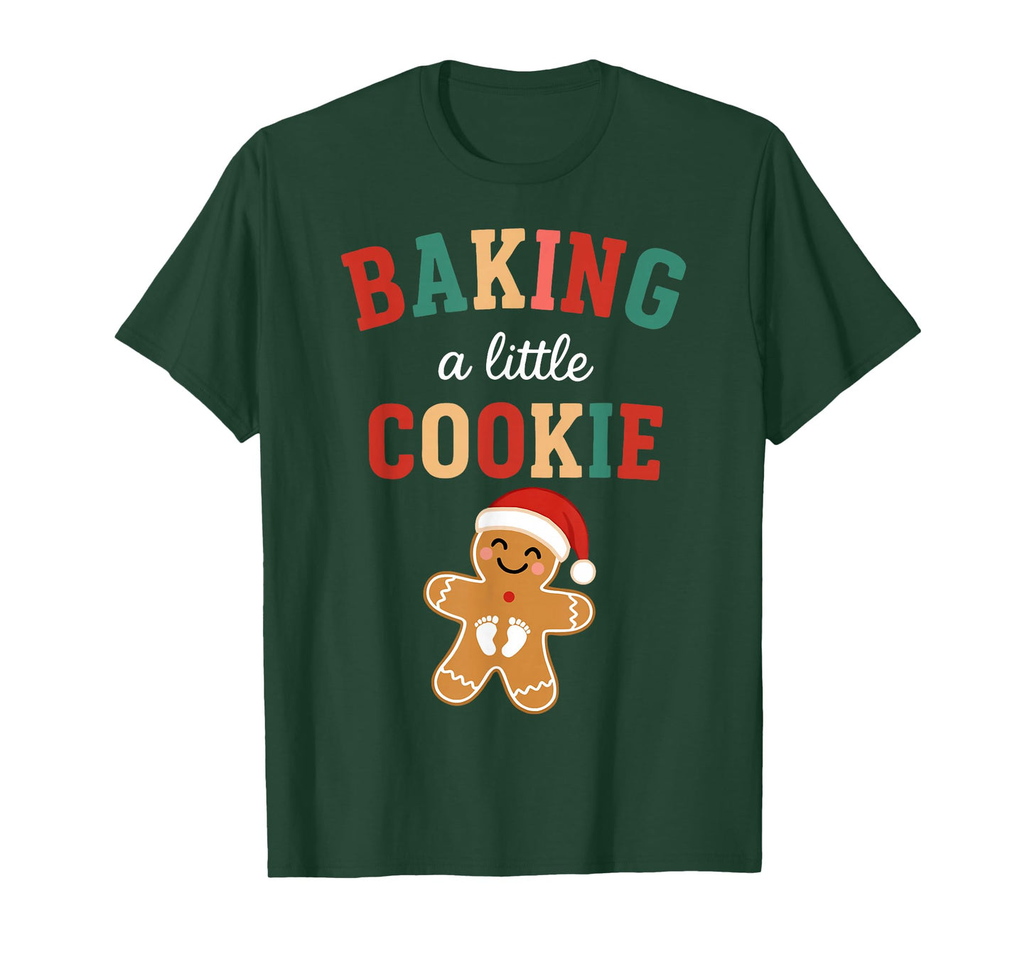 Baking A Little Cookie Christmas Pregnancy Announcement T-Shirt