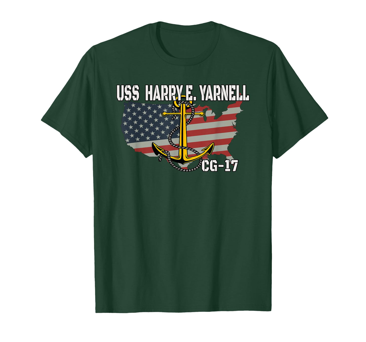 USS Harry E. Yarnell CG-17 Cruiser Veterans Father Grandpa T-Shirt