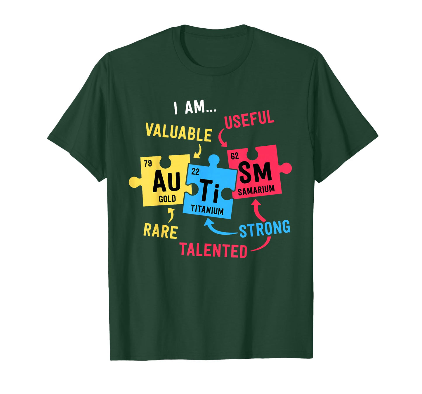 Autism Awareness Shirts Men Boys Periodic Table Elements T-Shirt