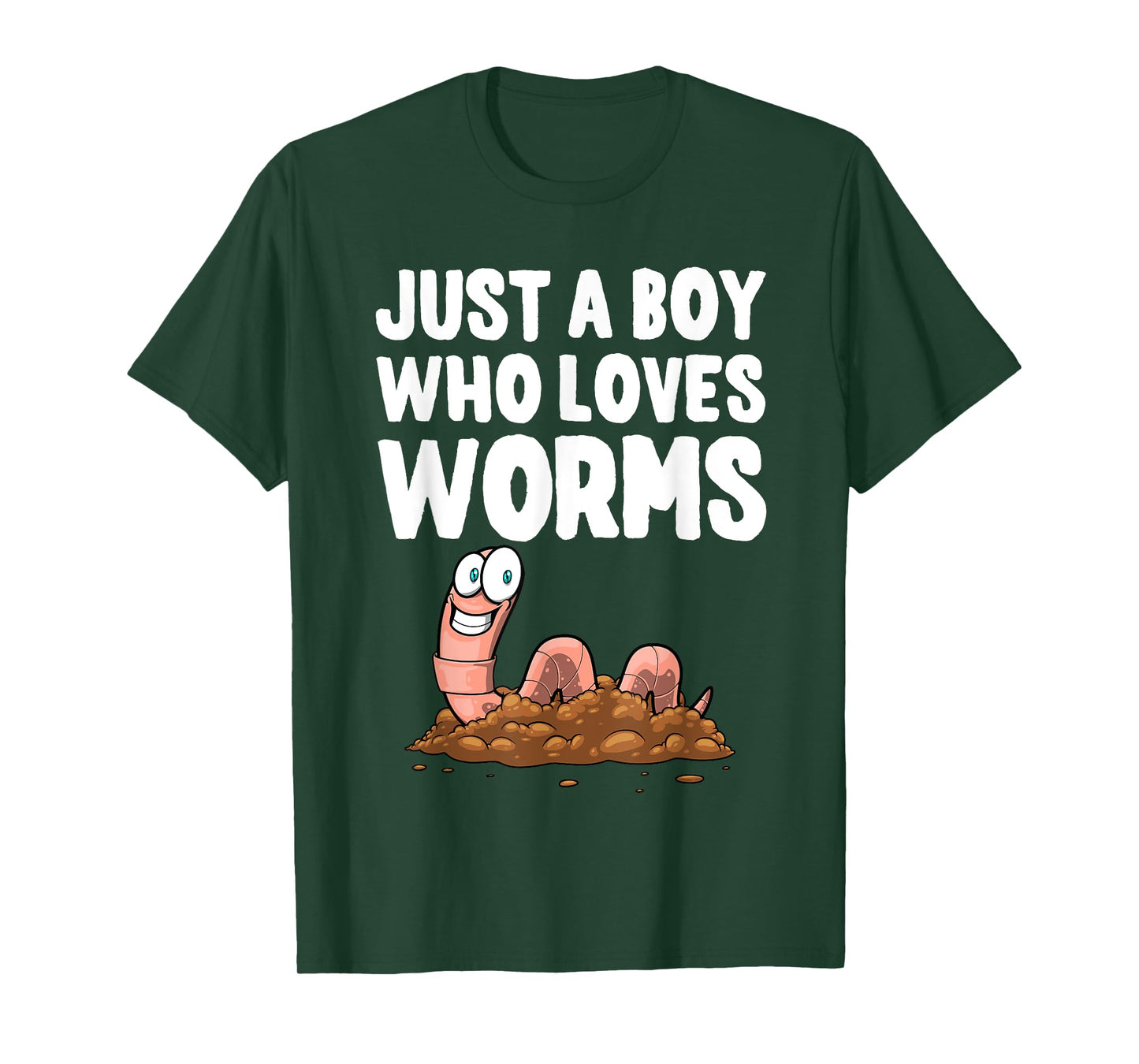Cool Worm Gifts Love Worms Accessories & Stuff Boys Kids Worm Hunter Worm Farmer Composter T-Shirt