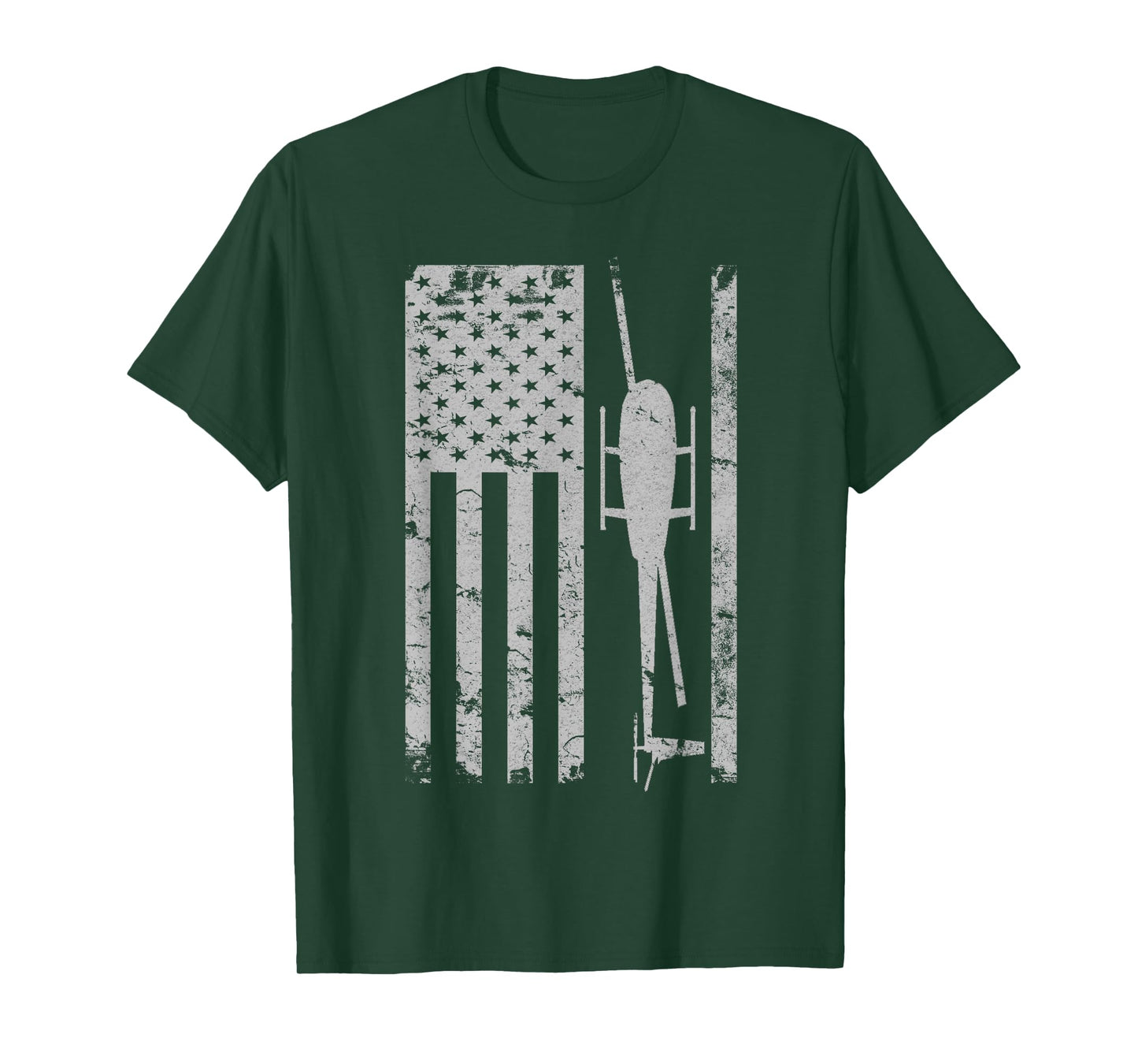 R22 Helicopter Flight Training Vintage Flag Pilot T-Shirt T-Shirt