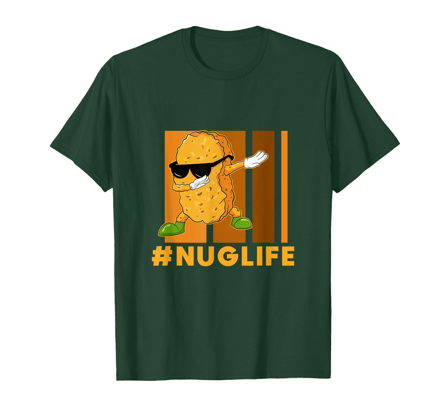Dinosaur Nugget Gift Ideas Chicken Nugget Lover Dabbing Chicken Nugget Nuggie Lover Hashtag Nug Life T-Shirt