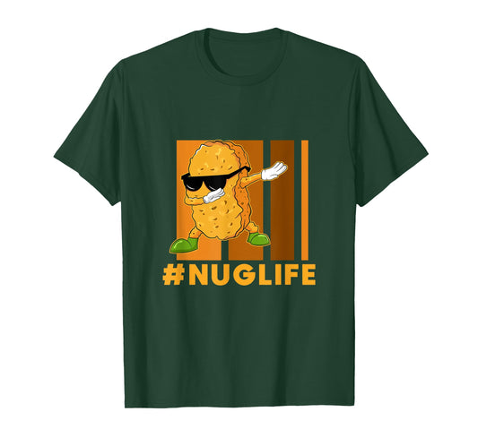 Dinosaur Nugget Gift Ideas Chicken Nugget Lover Dabbing Chicken Nugget Nuggie Lover Hashtag Nug Life T-Shirt