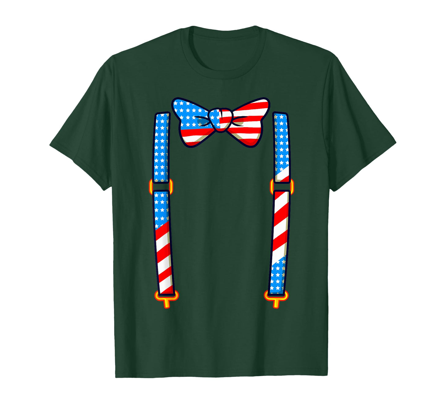 American Tuxedo Costume Funny 4th of July USA Men Women Kids T-Shirt