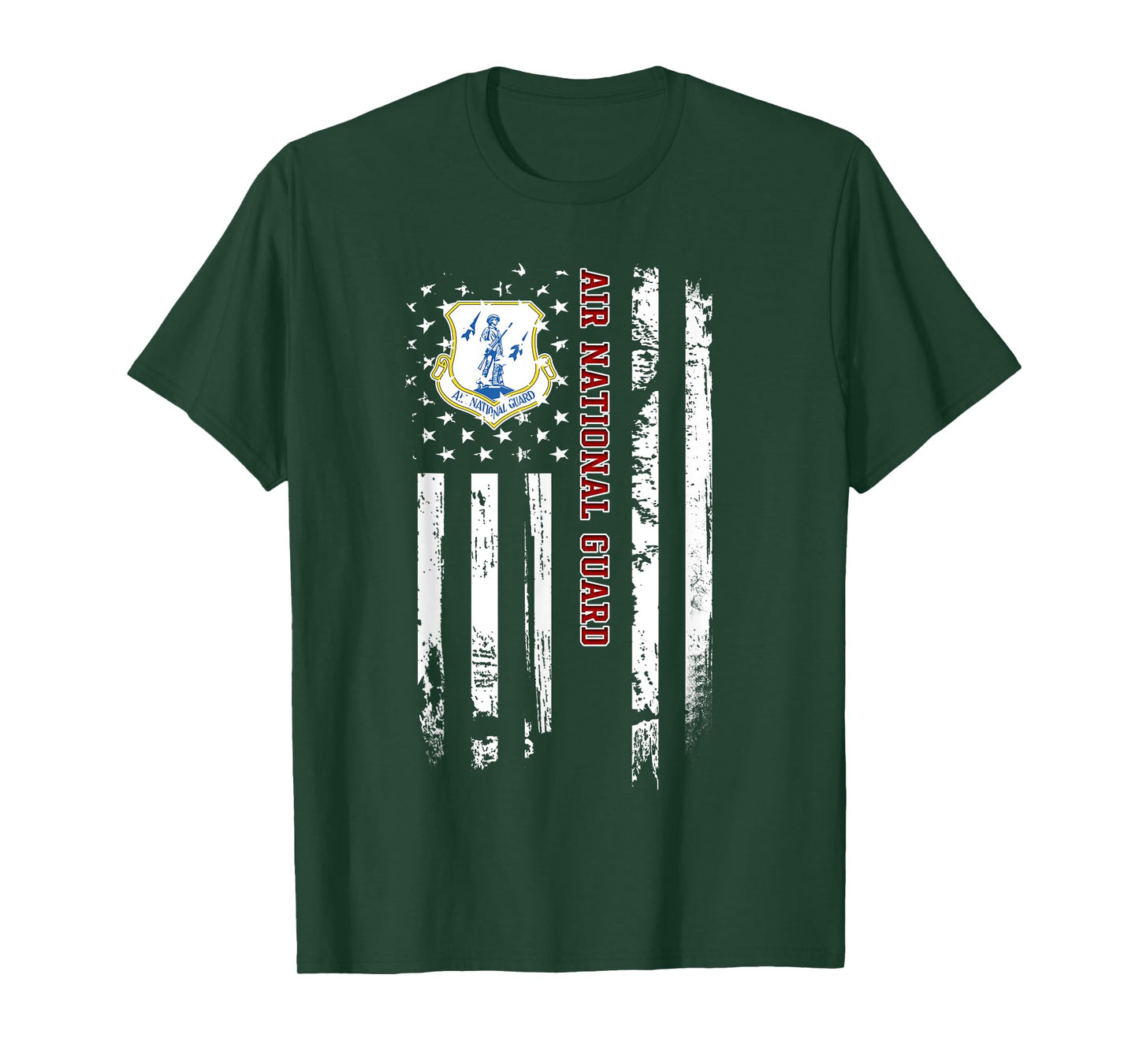 Air National Guard Veteran USA Flag Veterans Day Christmas T-Shirt