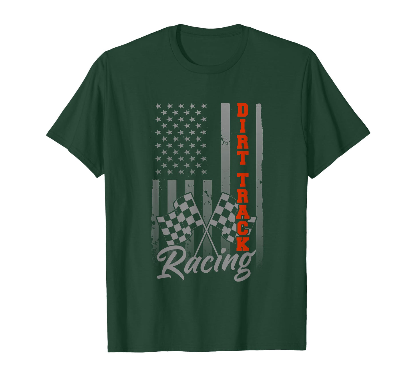 American Flag Racing Race Car USA Family Matching Pit Crew T-Shirt