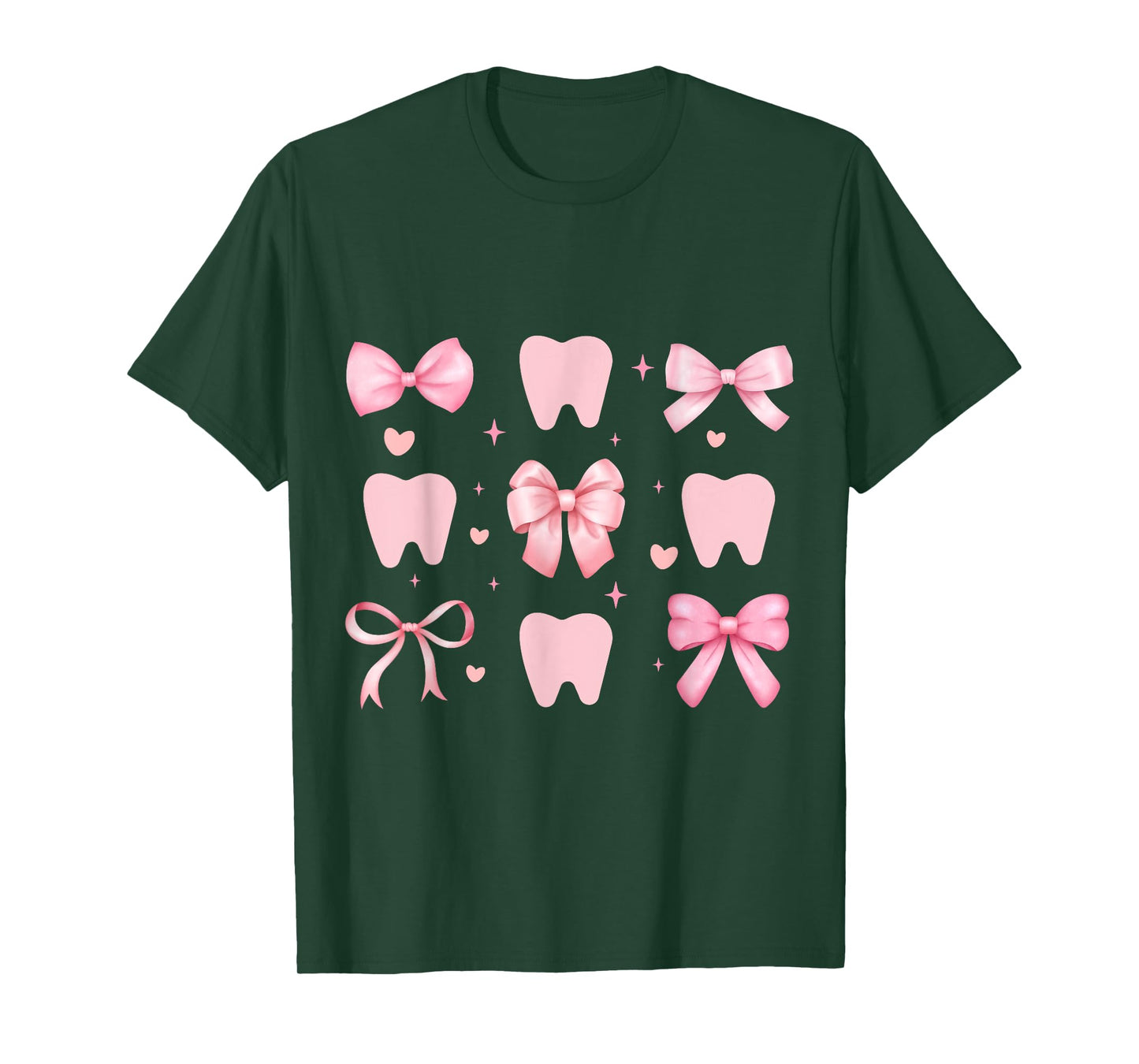 Cute Tooth Dental Assistant Coquette Bow Hygiene Oral RDH T-Shirt