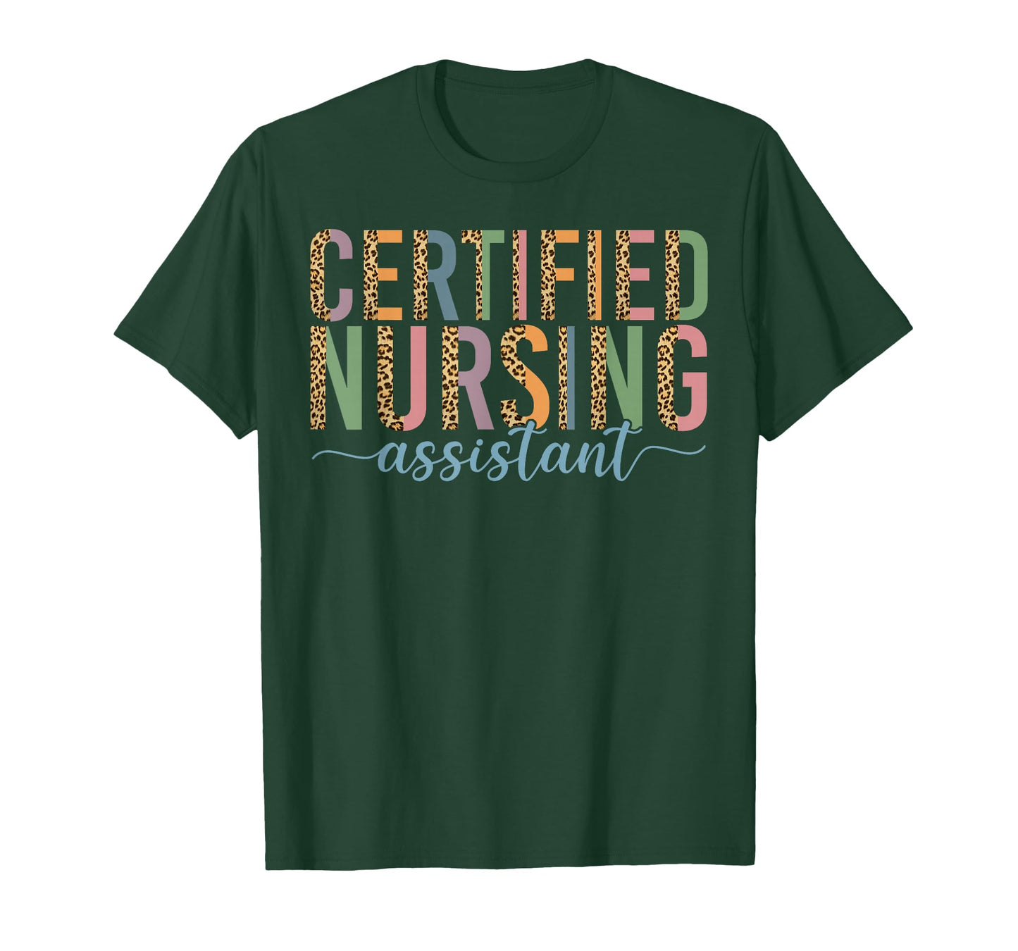 CNA Nurse Certified Nursing Assistant Leopard Cheetah T-Shirt