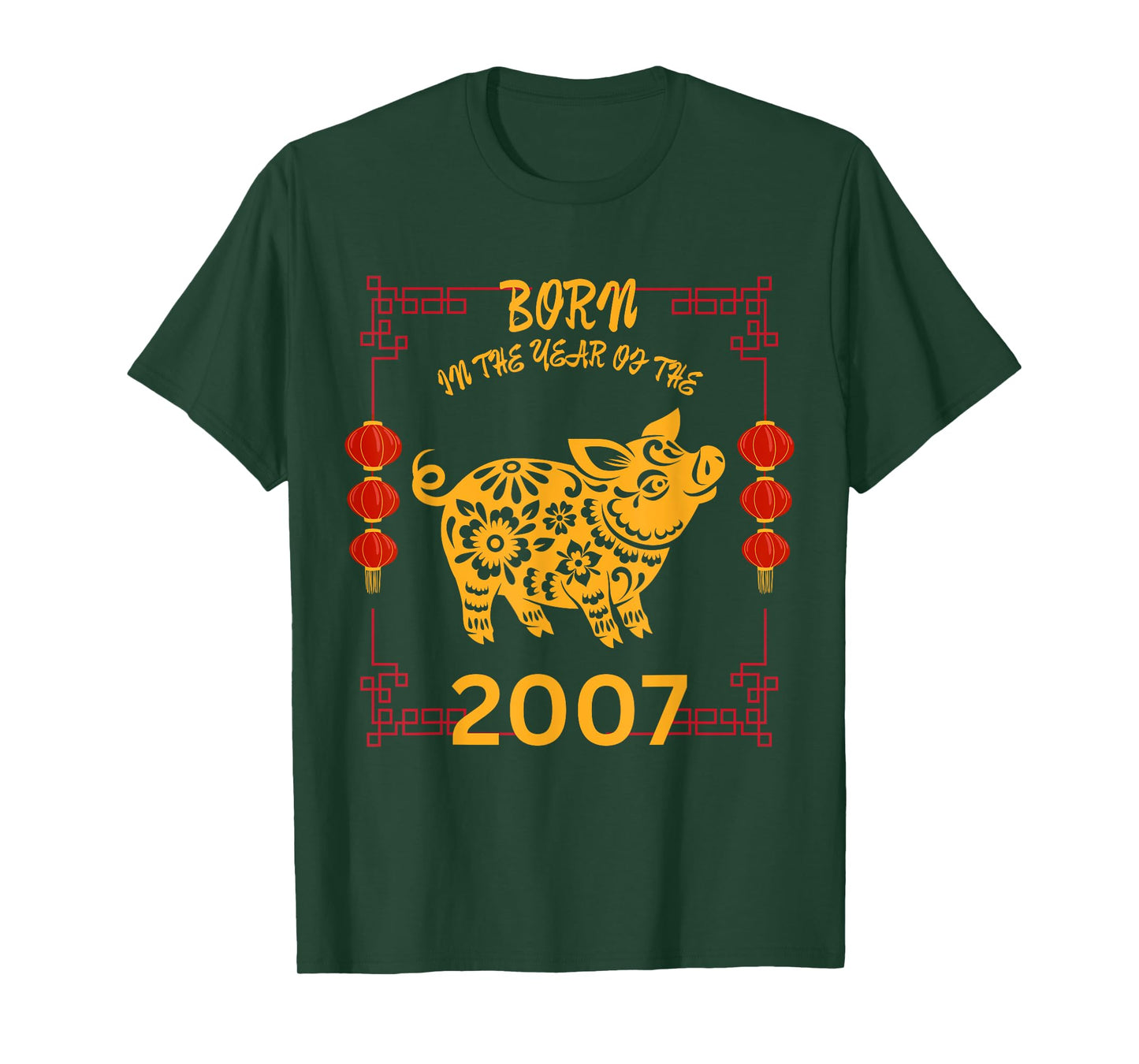 Born in the Year of the Pig 2007 Chinese New Year Zodiac T-Shirt