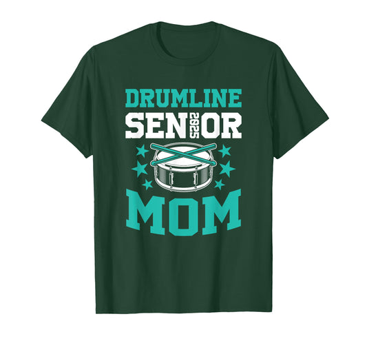 Drumline Senior 2025 Mom High School Marching Band T-Shirt