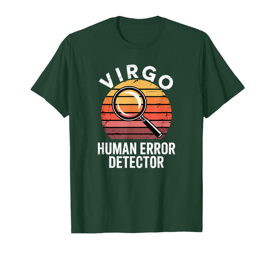 Vintage Virgo Horoscope Clothing - Human Error Detector T-Shirt