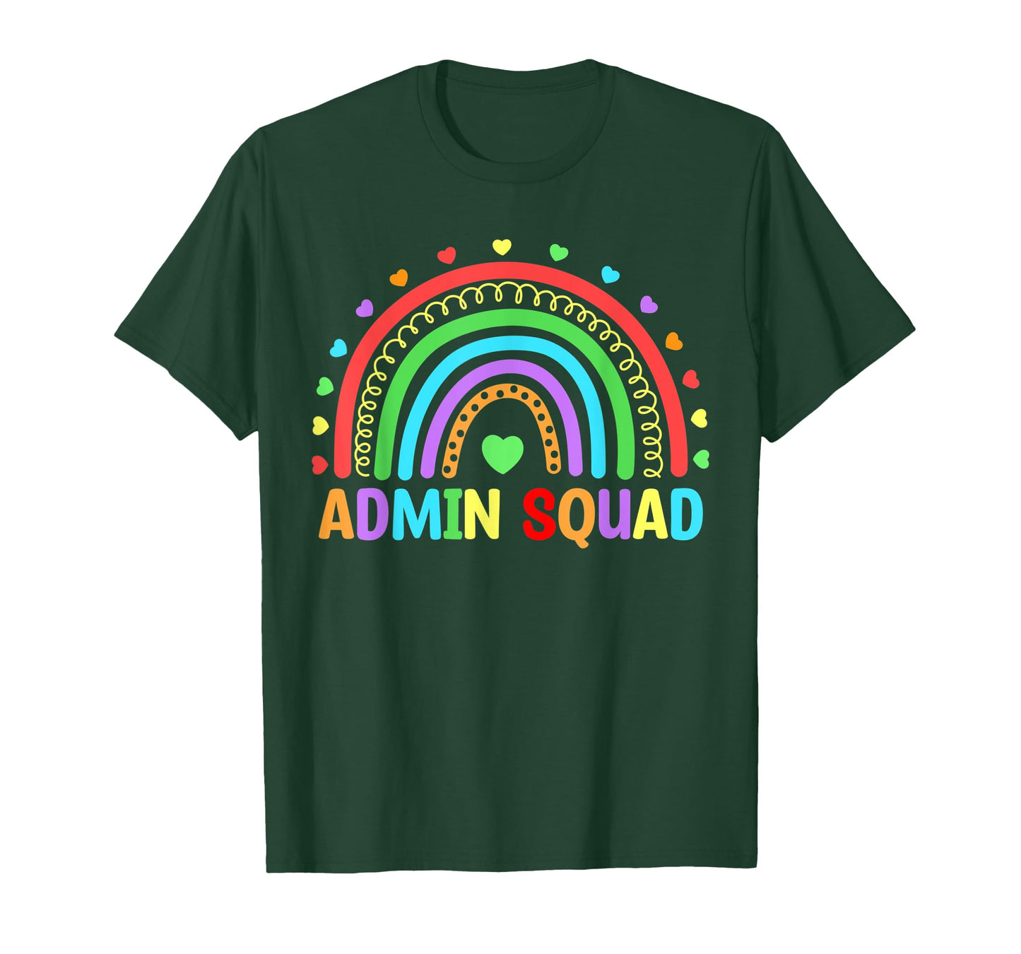 Admin Squad School Rainbow Assistant Principal Administrator T-Shirt