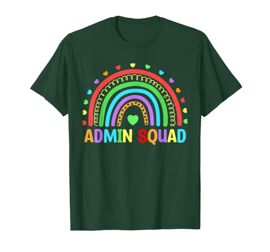 Admin Squad School Rainbow Assistant Principal Administrator T-Shirt