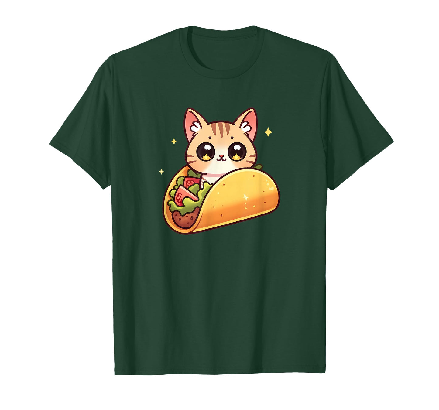Cute Taco Cat Funny Kawaii Food T-Shirt