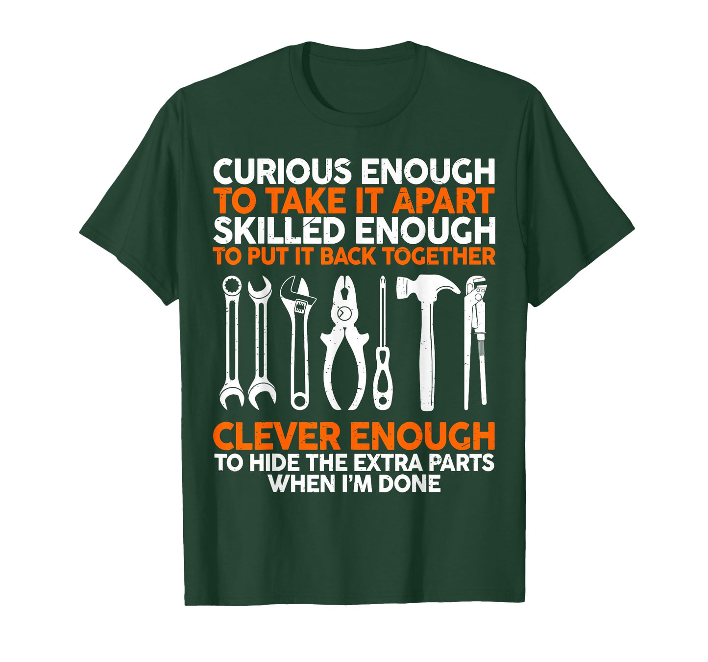 Curious Enough To Take It Apart Car Auto Garage Mechanic Men T-Shirt