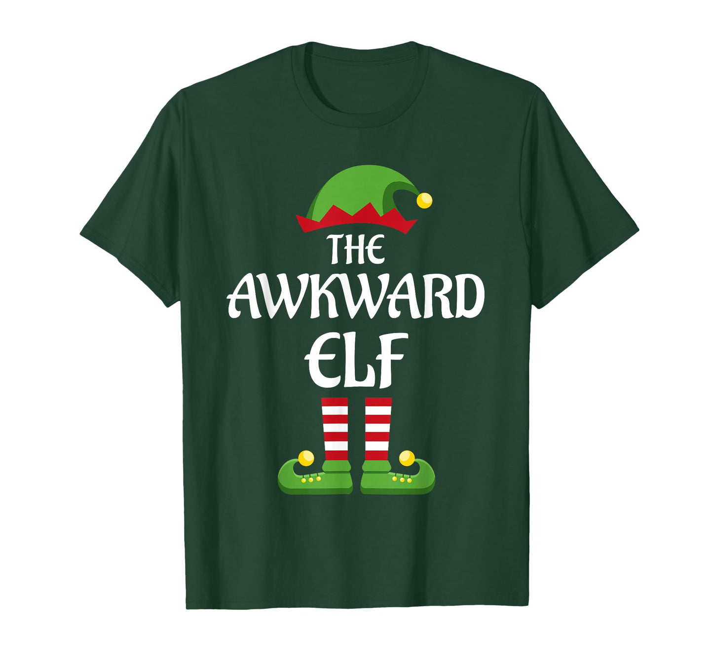 Awkward Elf Family Matching Group Christmas T-Shirt
