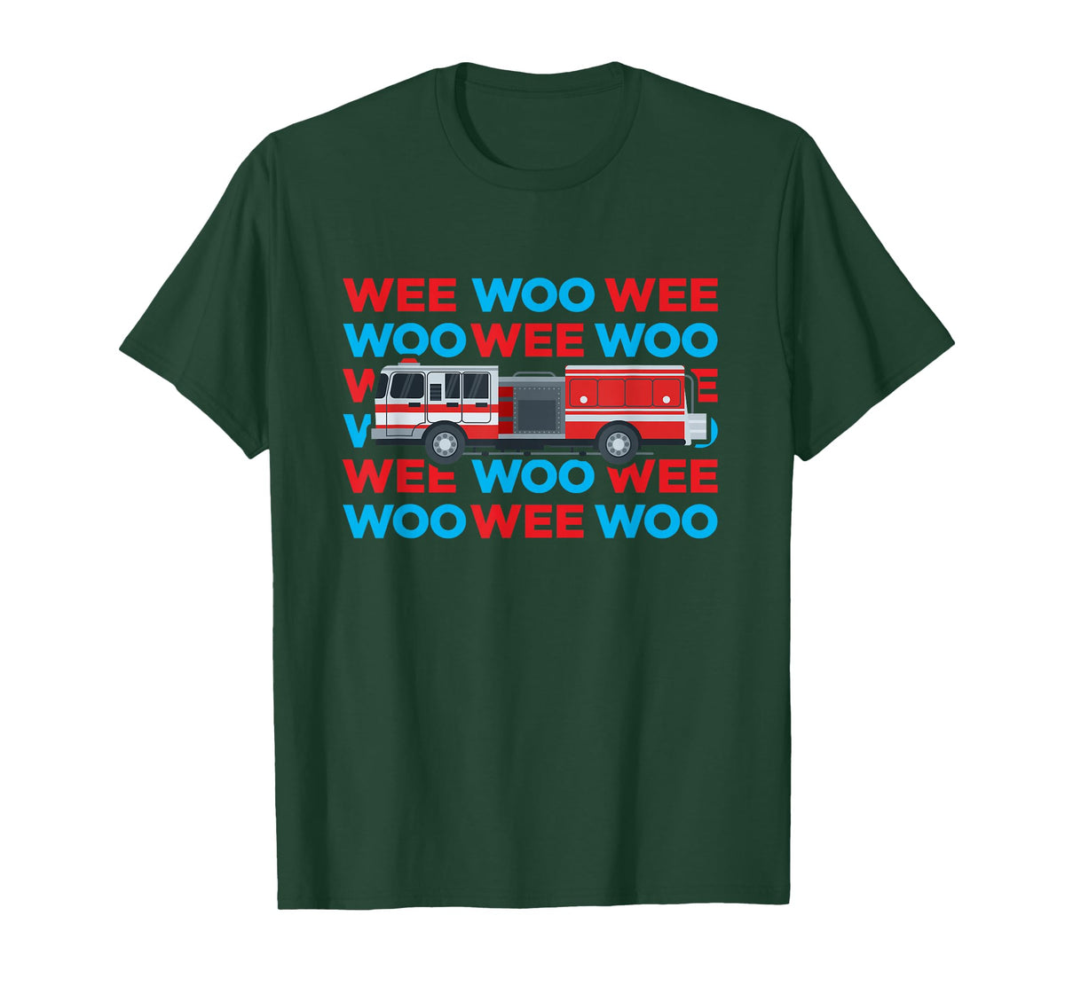 Fire Truck Engine Firefighter for Kids Wee Woo Emergency T-Shirt